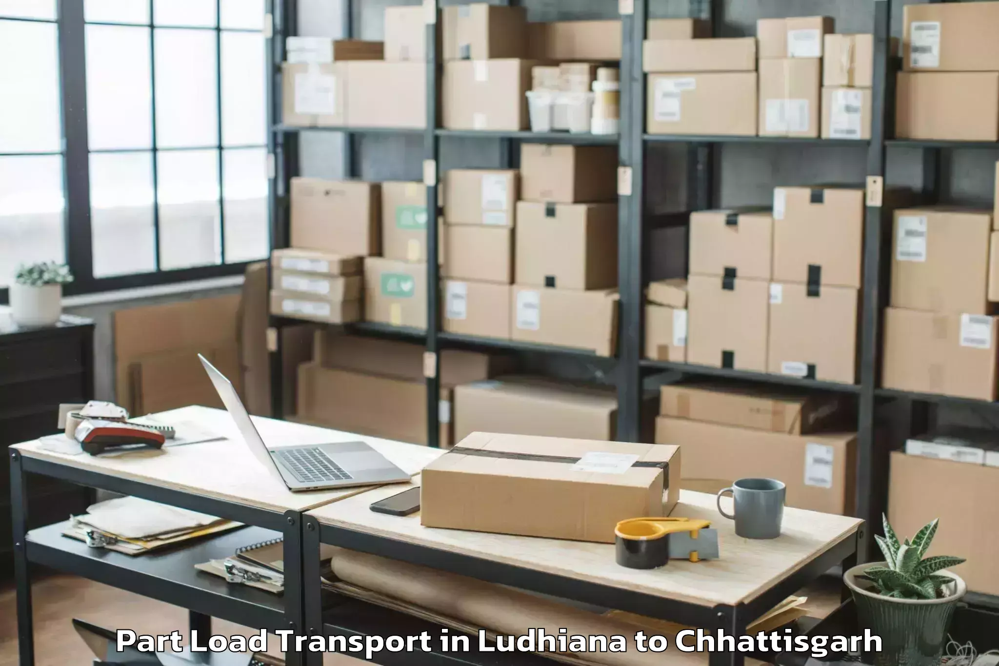 Top Ludhiana to Bhopalpattnam Part Load Transport Available